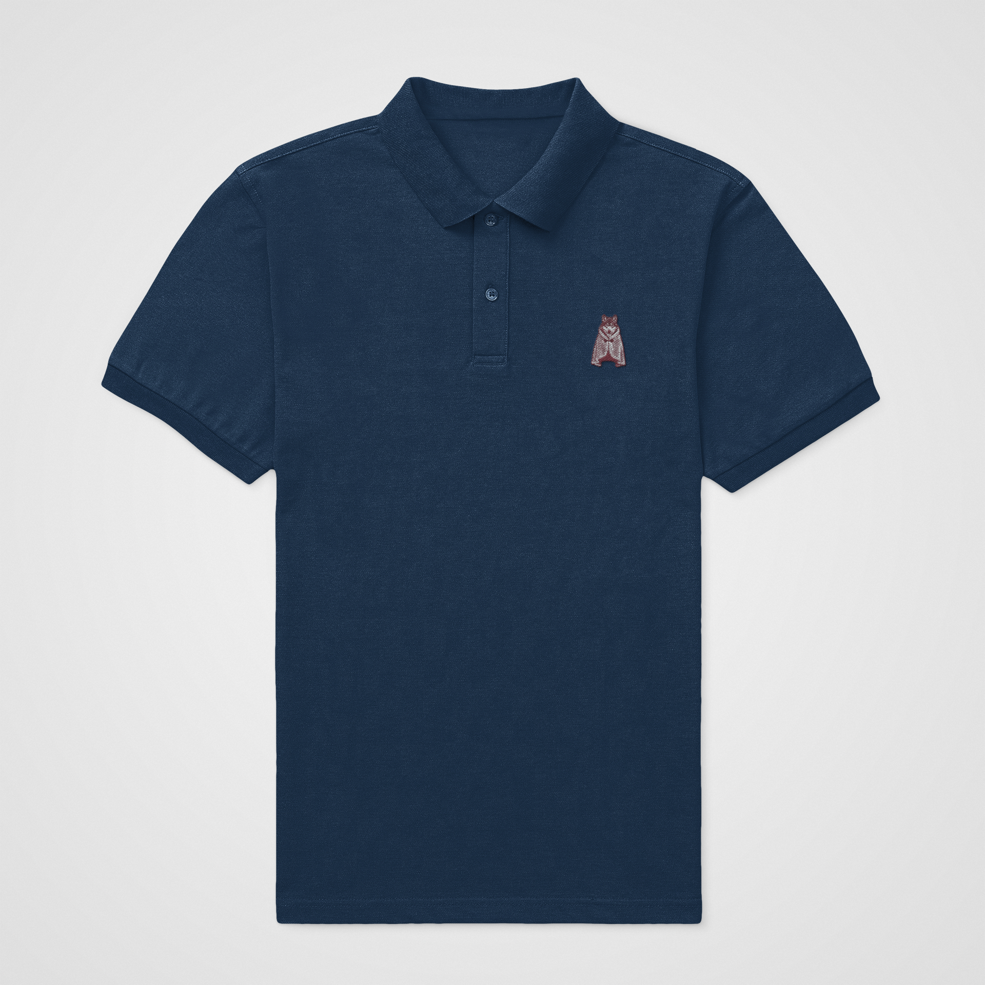 POLO PREMIUM 100% ALGODÓN ECOLÓGICO "NAVY WOLF"