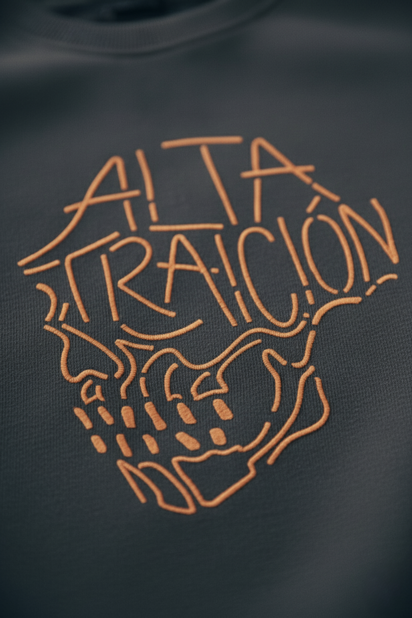 Sudadera bordada skull