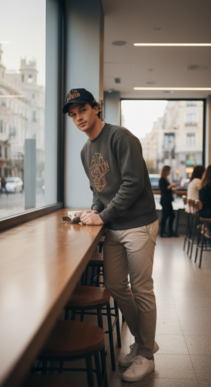 Sudadera bordada skull