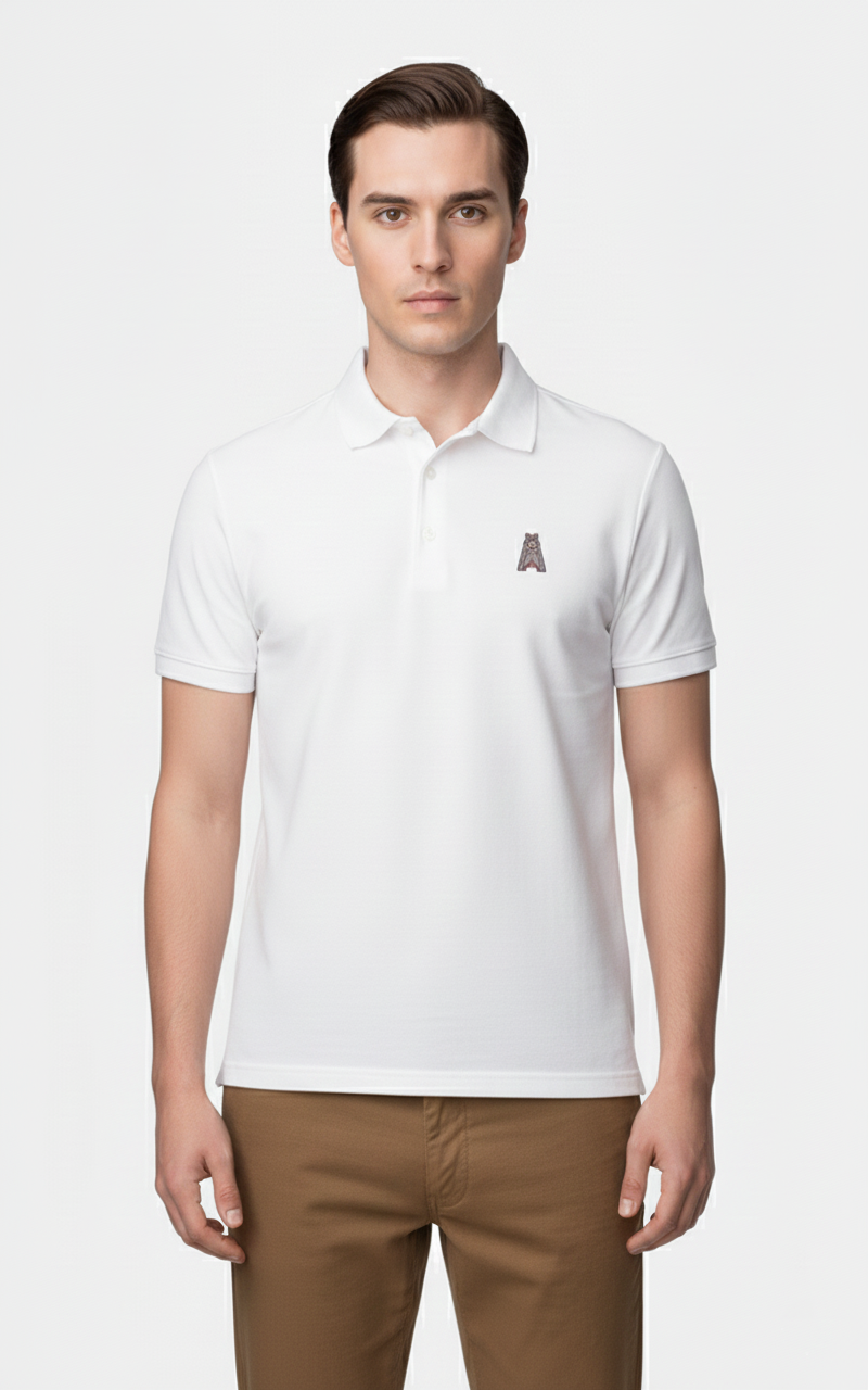 POLO PREMIUM 100% ALGODÓN ECOLÓGICO "WHITEWOLF"