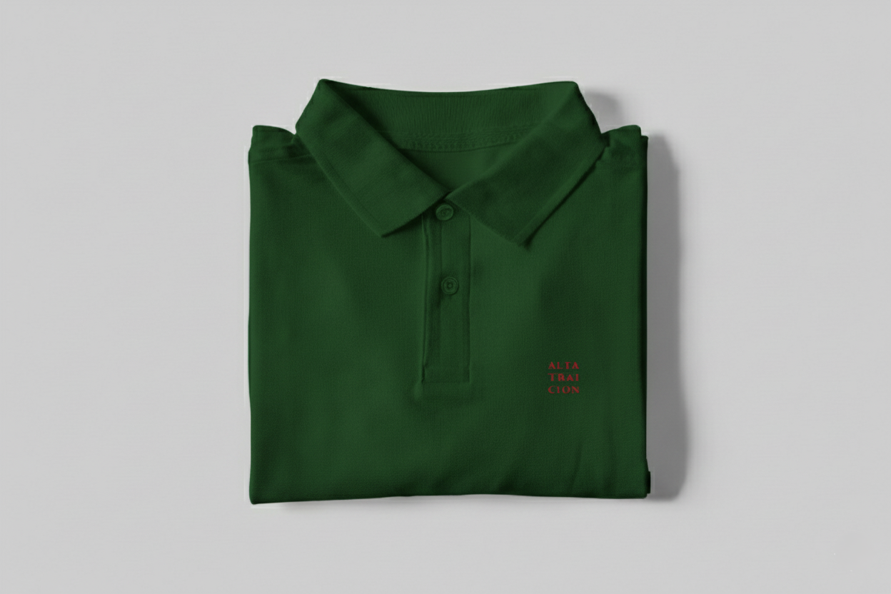 POLO PREMIUM 100% ALGODÓN ECOLÓGICO PEINADO SERIE "OLD CLASSICS" VERDE RACING